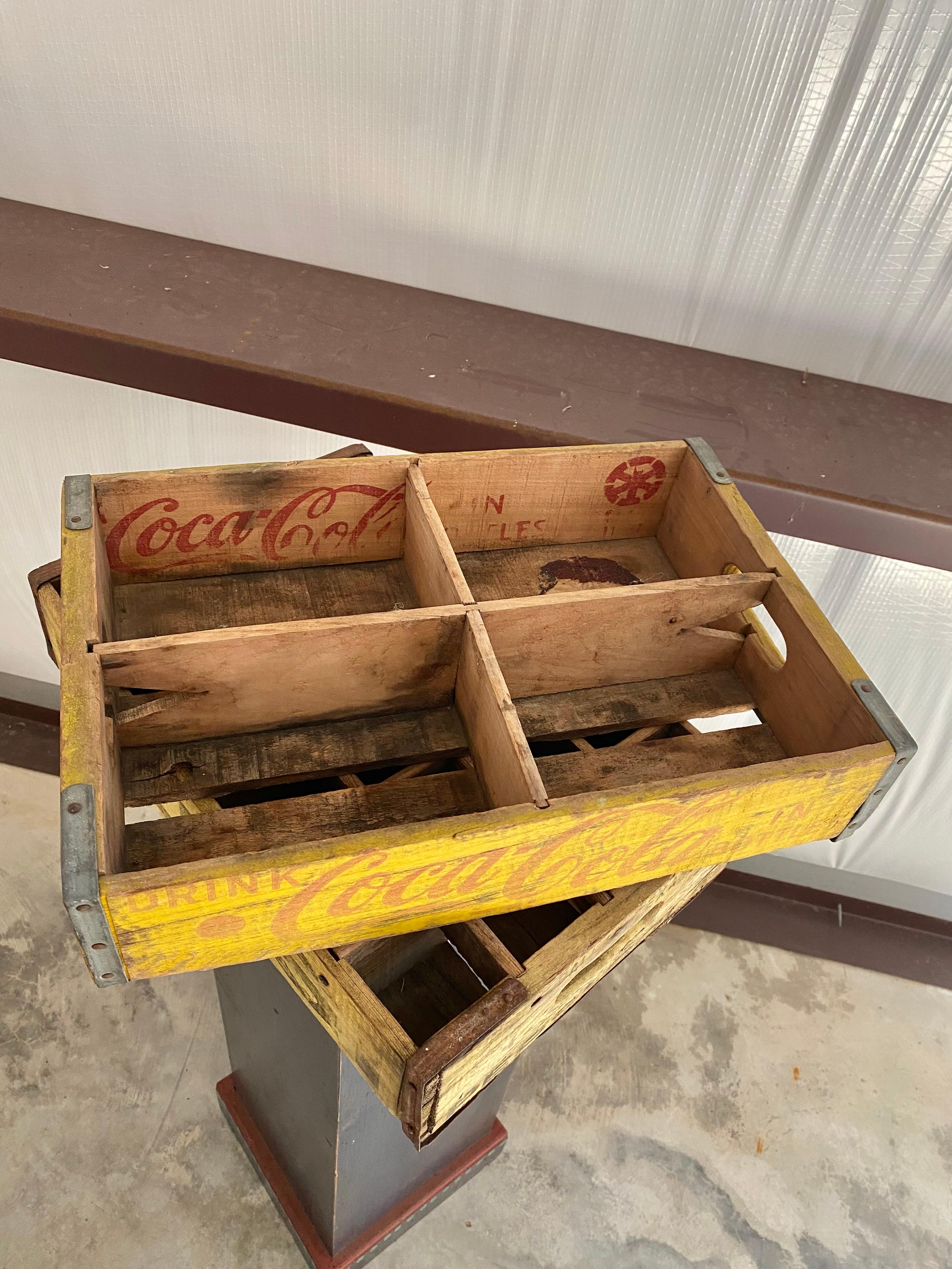 20th Century Primitive Wood Soda Crates, Set of 2 For Sale