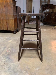 Primitive American Wood Stool, circa 1900