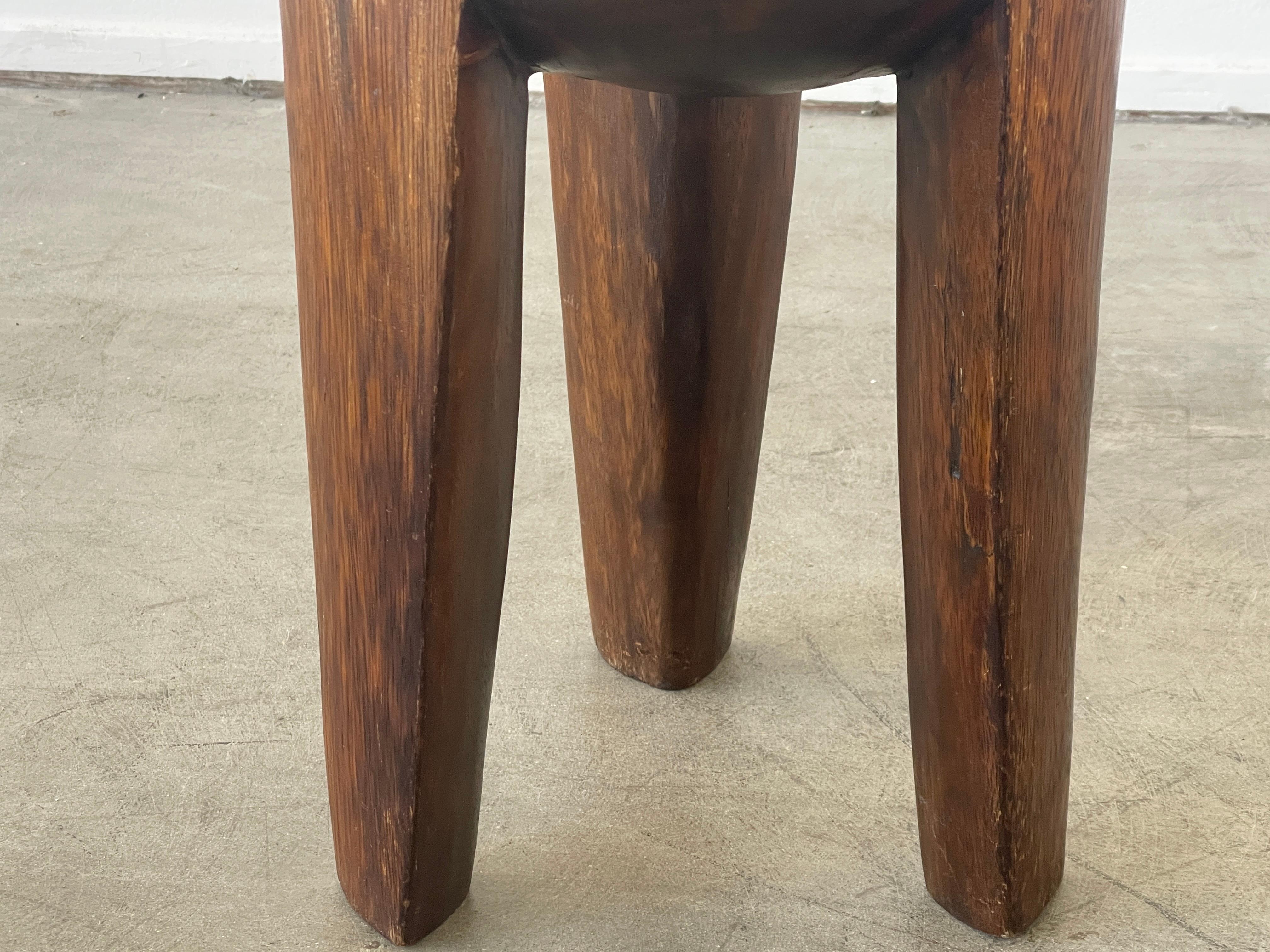 primitive wooden stool