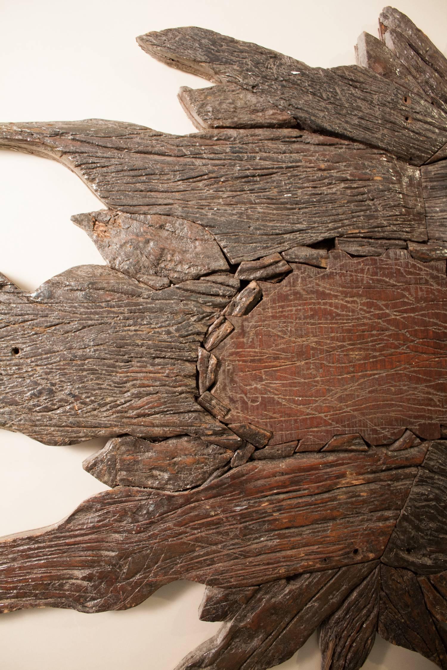 20th Century Rustic Wood Wall Panel