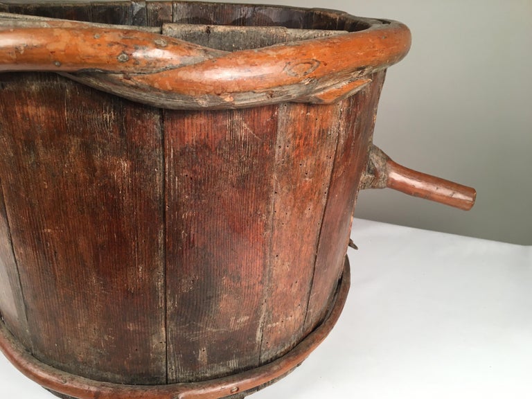 Primitive Wood Water Bucket, French, 18th Century For Sale at 1stDibs