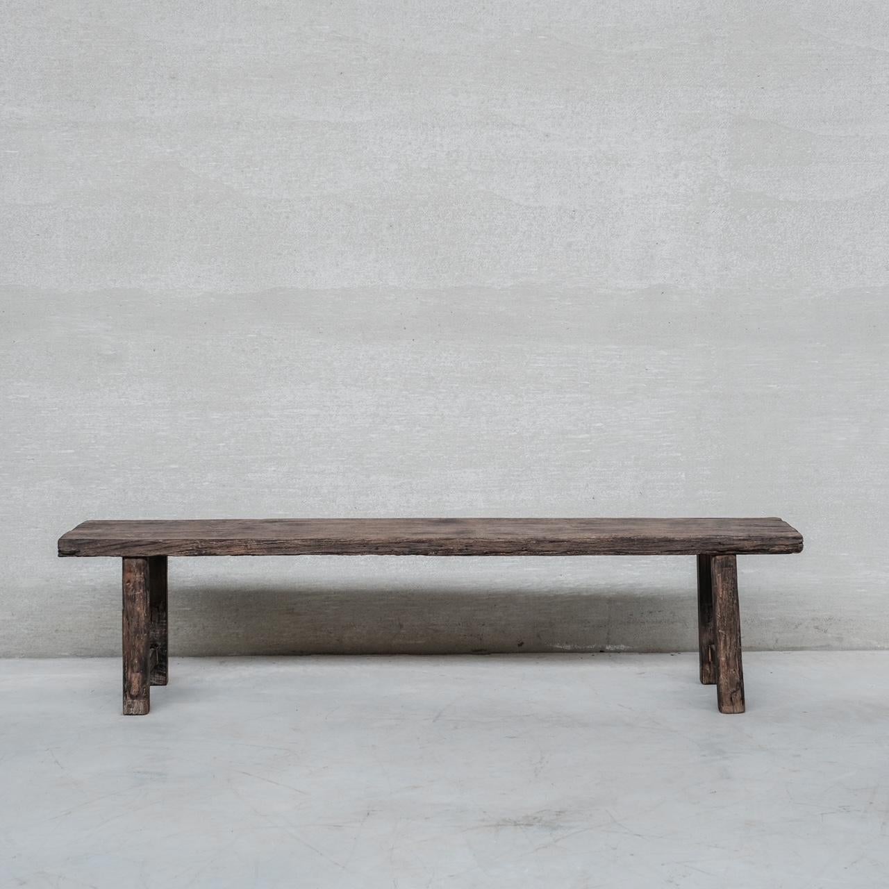 Banc belge primitif en bois en vente 4