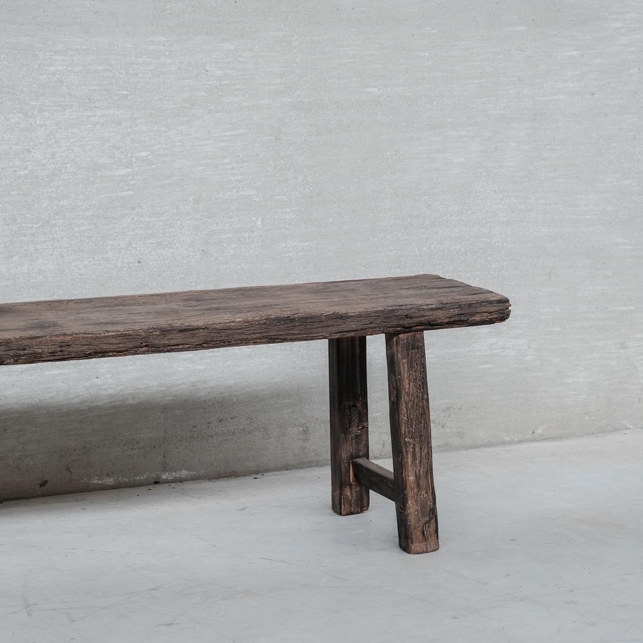 Banc belge primitif en bois en vente 5