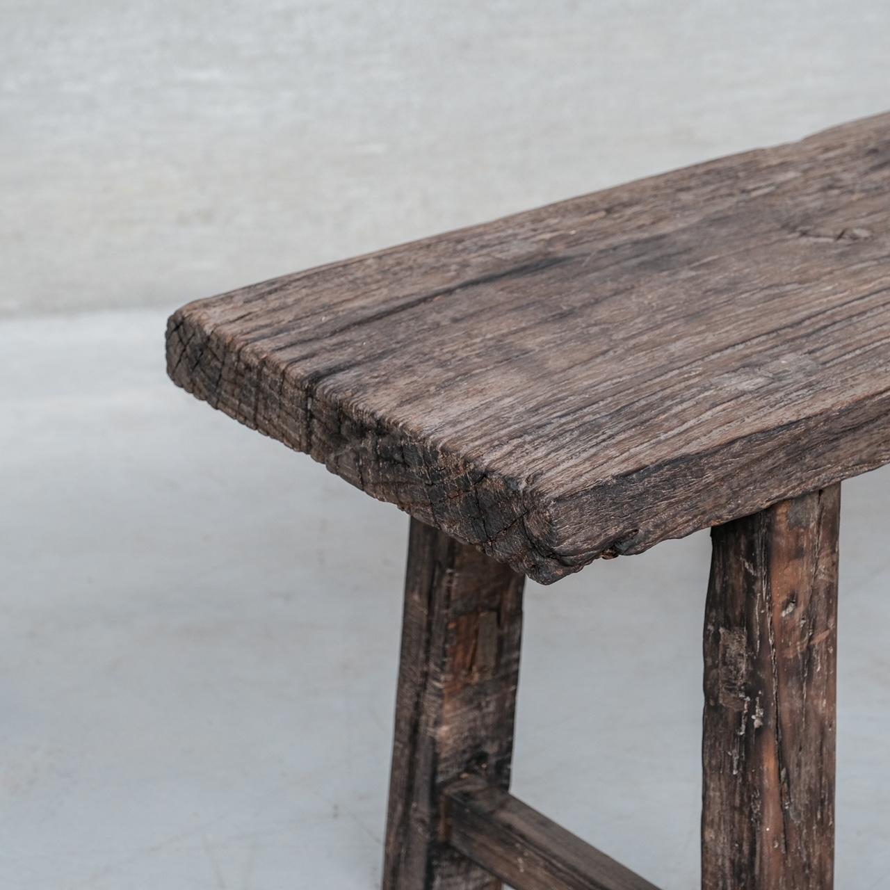 Banc belge primitif en bois en vente 3