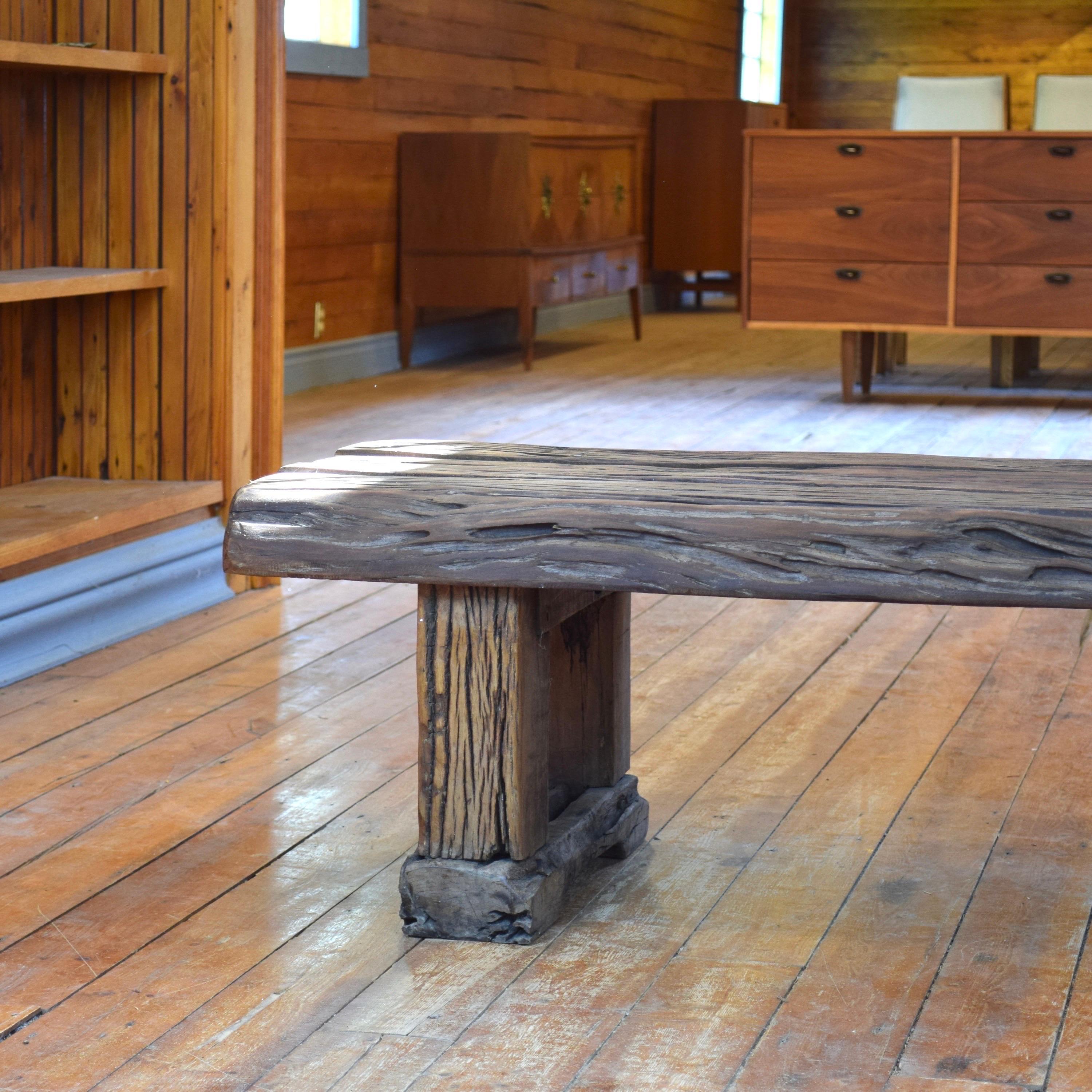 Unknown Primitive Wooden Bench  For Sale