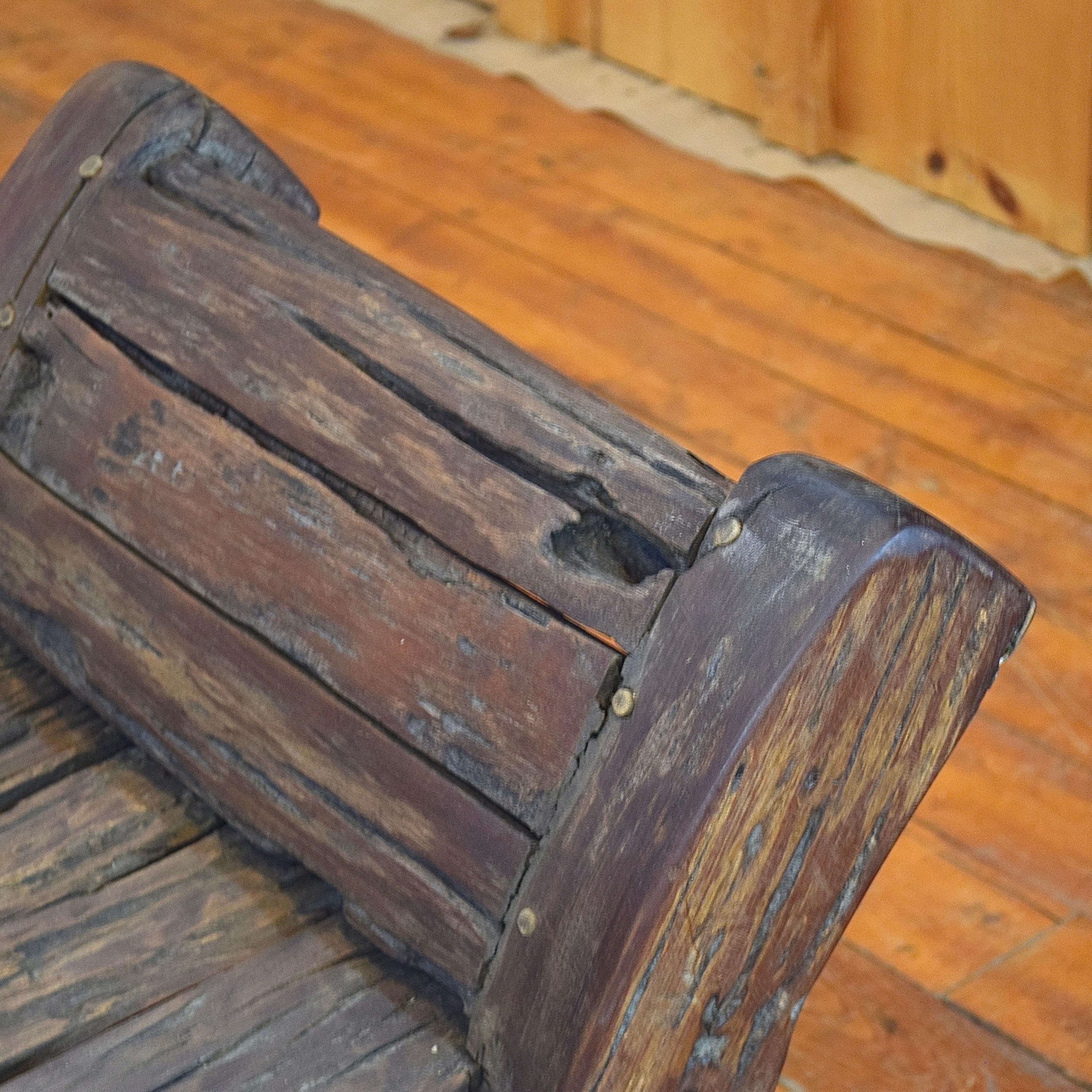 Primitive Wooden Bench  For Sale 2