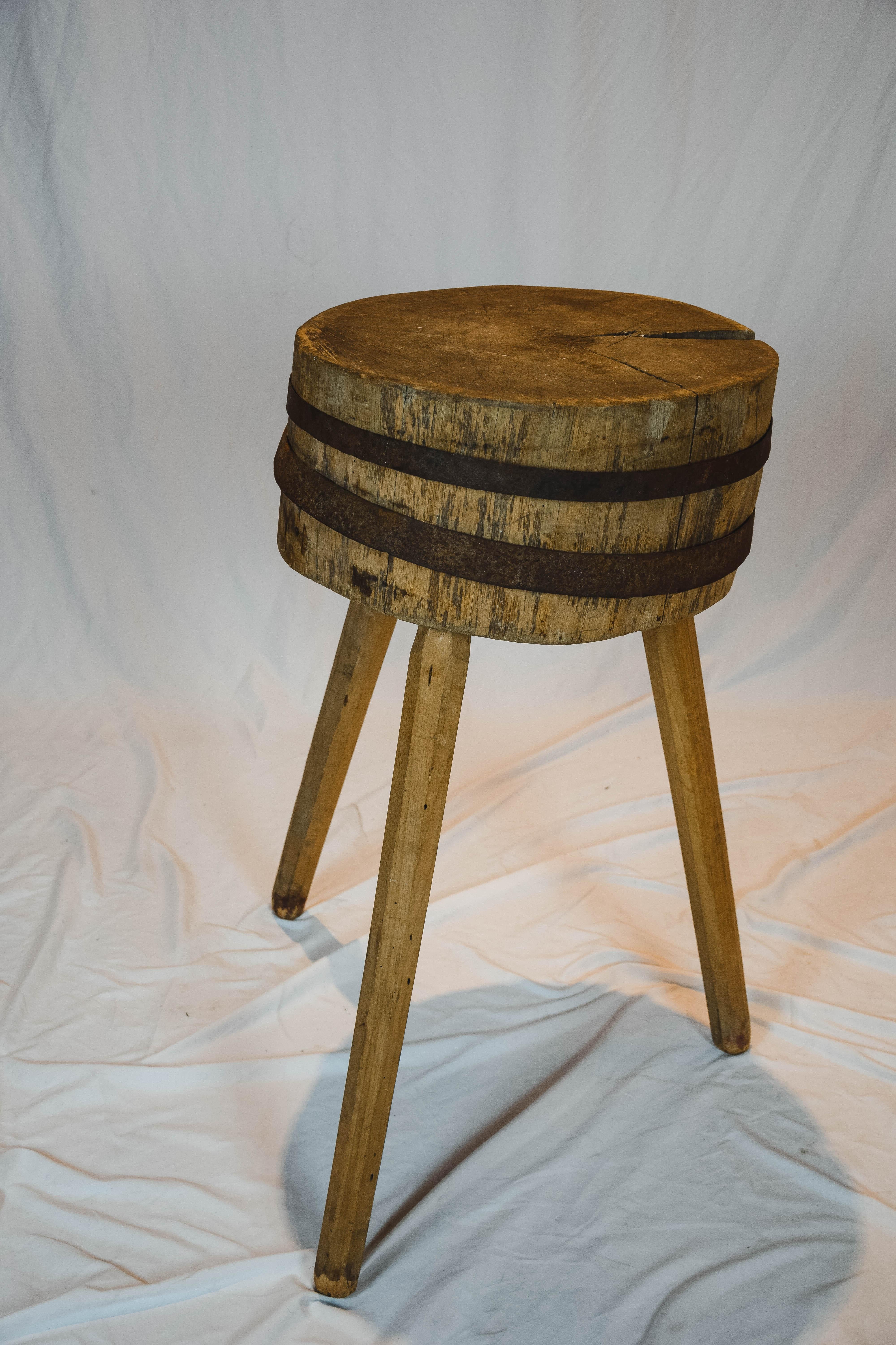 19th Century Simple Wooden Block Table