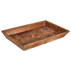 Antique Primitive Wooden Chinese Tray from Late 19th Century China