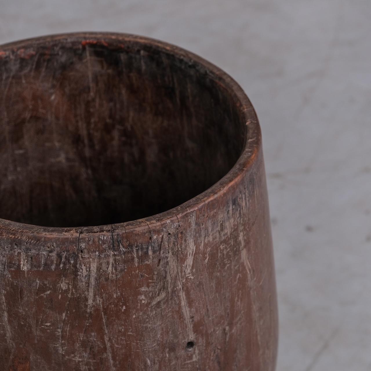 Primitive Wooden Circular Planter or Umbrella Stand For Sale 1