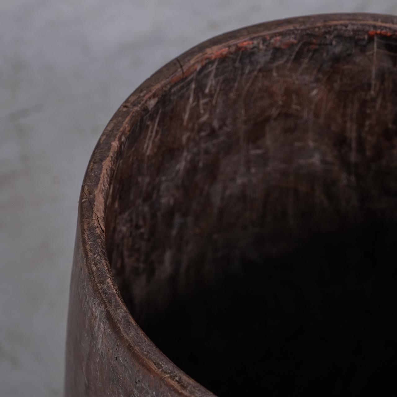 Primitive Wooden Circular Planter or Umbrella Stand For Sale 4