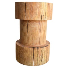 Primitive Wooden End Table Stool