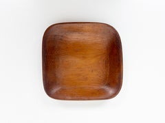 Primitive Wooden Square Bowl