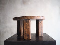 Primitive Wooden Stool, Three Leg Stool, c. 1800s