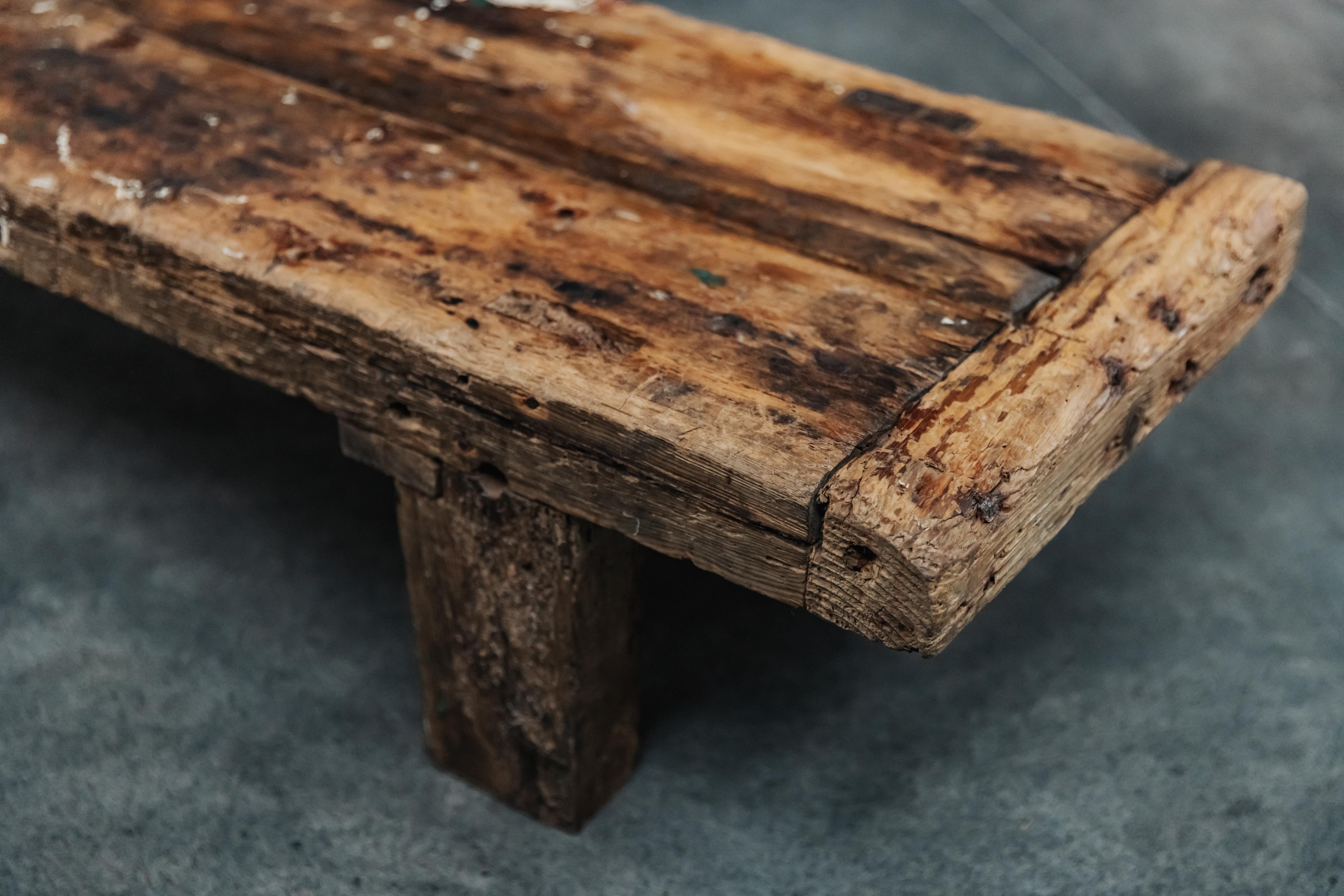 Primitive Work Bench Coffee Table From France, Circa 1900 For Sale 1