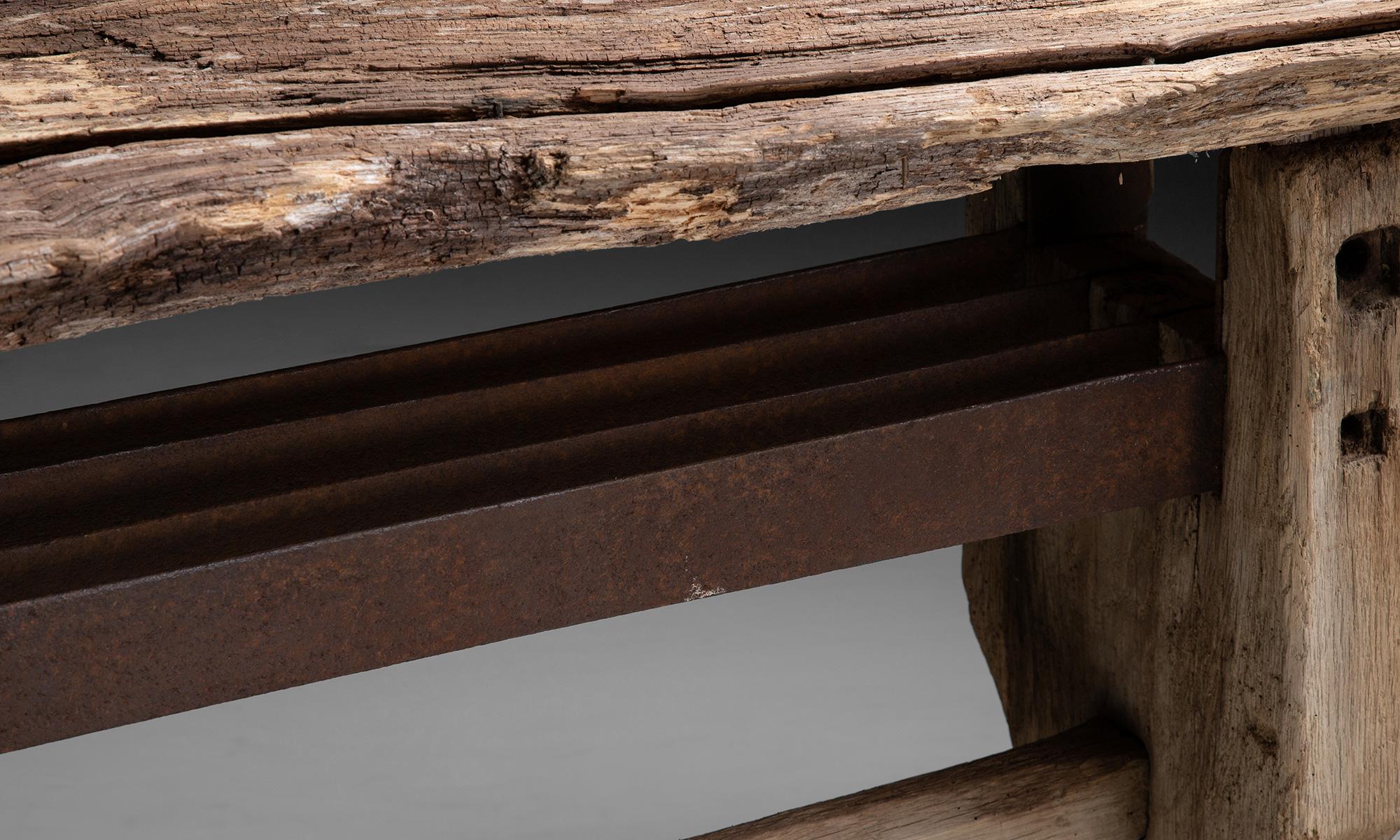 Primitive Work Table / Console, France , circa 1900 4