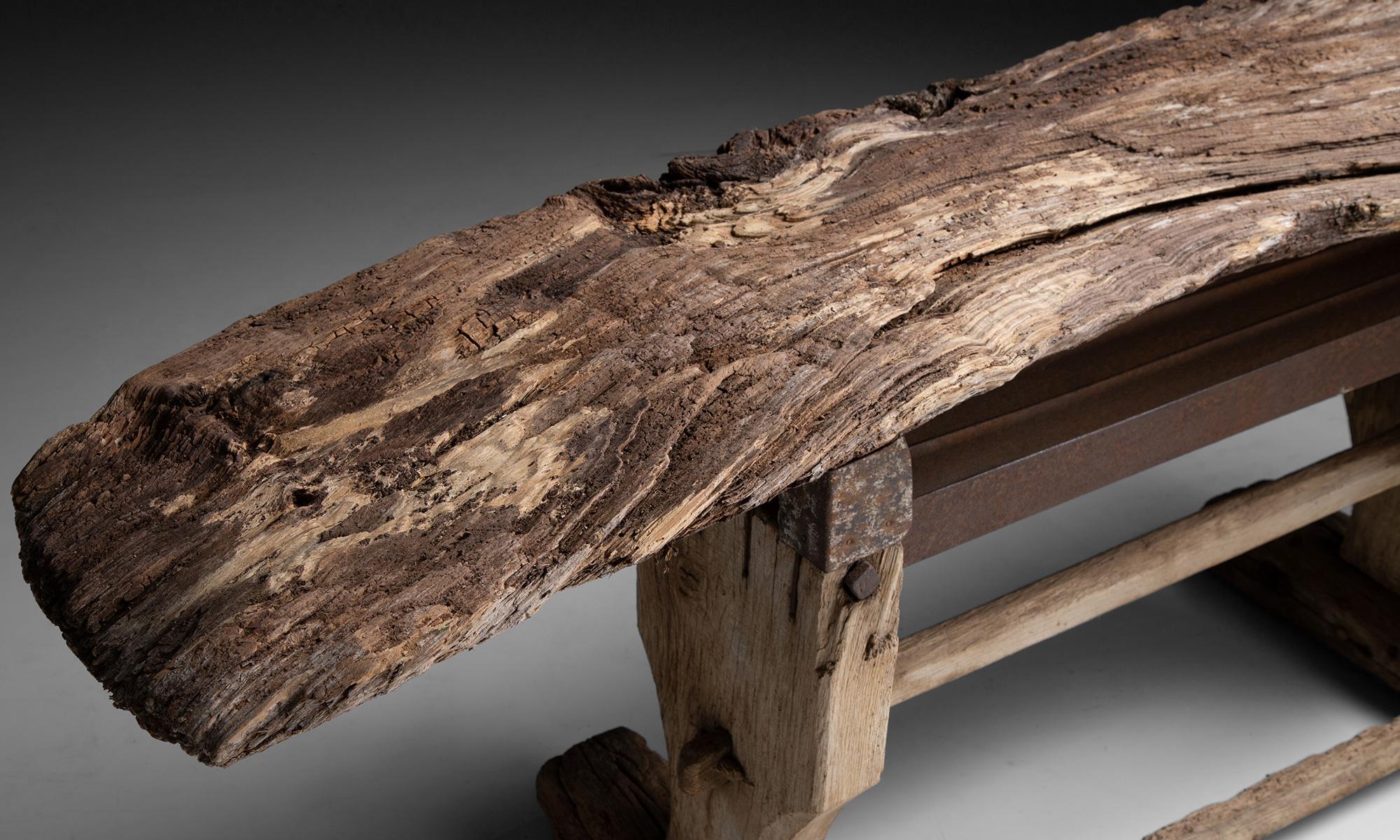 20th Century Primitive Work Table / Console, France , circa 1900