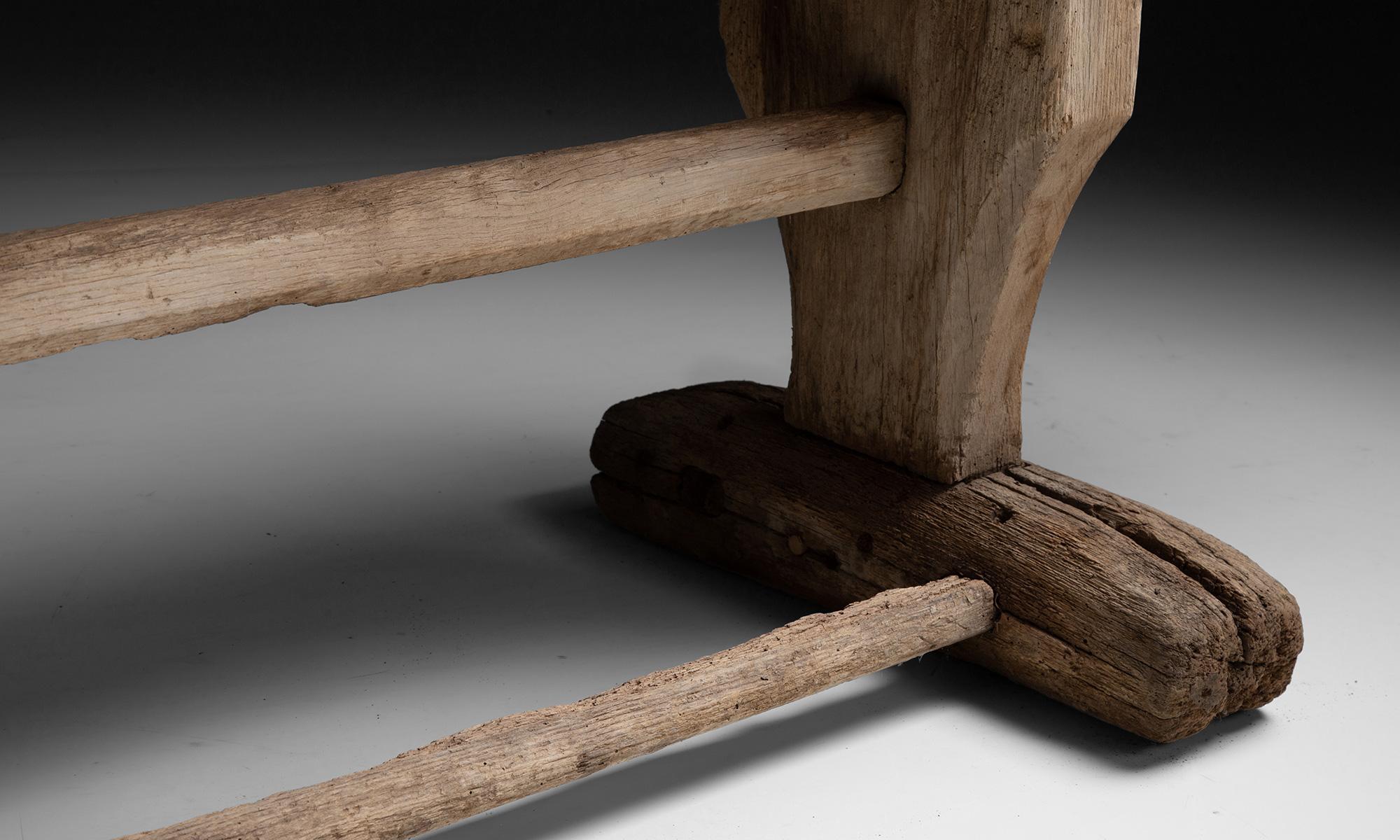Primitive Work Table / Console, France , circa 1900 2