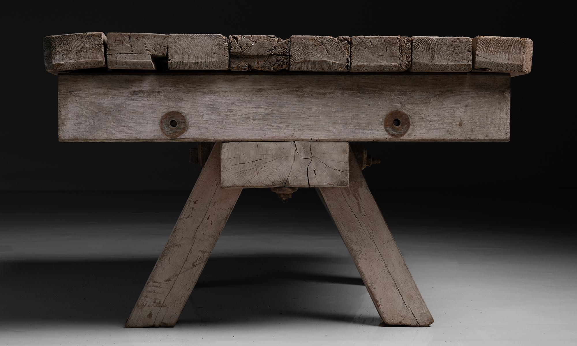 Early 20th Century Primitive Work Table, France circa 1900