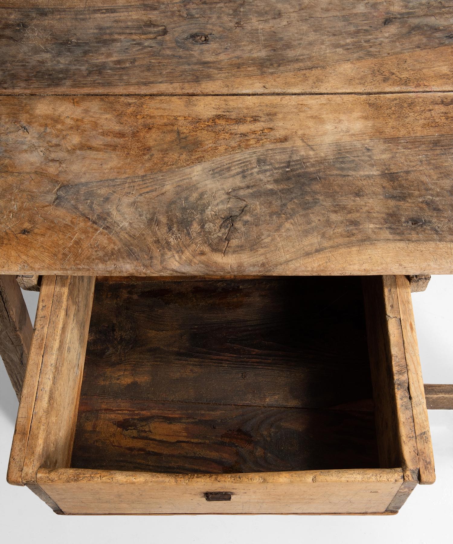 Primitive Work Table Netherlands, 19th Century In Good Condition In Culver City, CA