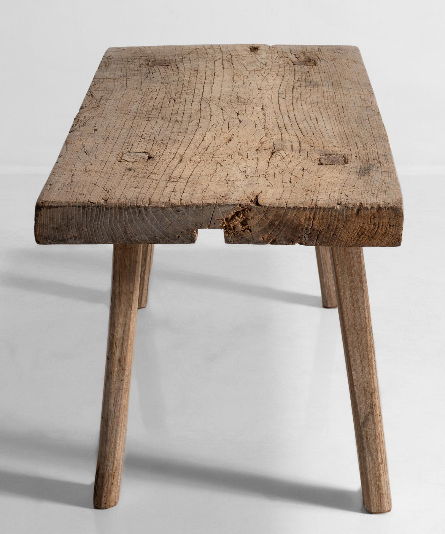 19th Century Primitive Bench / Coffee Table