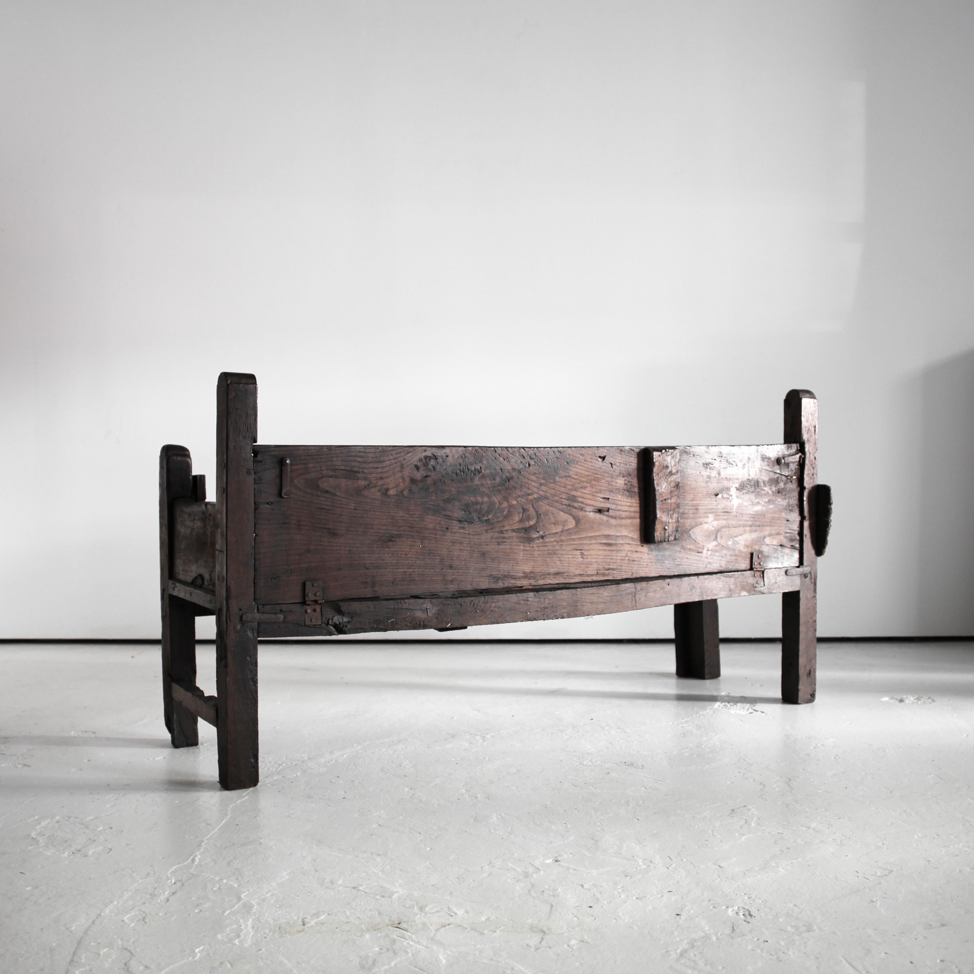 18th Century and Earlier Primitive XL 18Th C. Northern Portuguese Bench Wabi Sabi For Sale