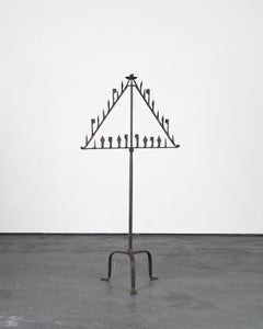 Primitive XL Late 17th C. Forged Iron Candelabra