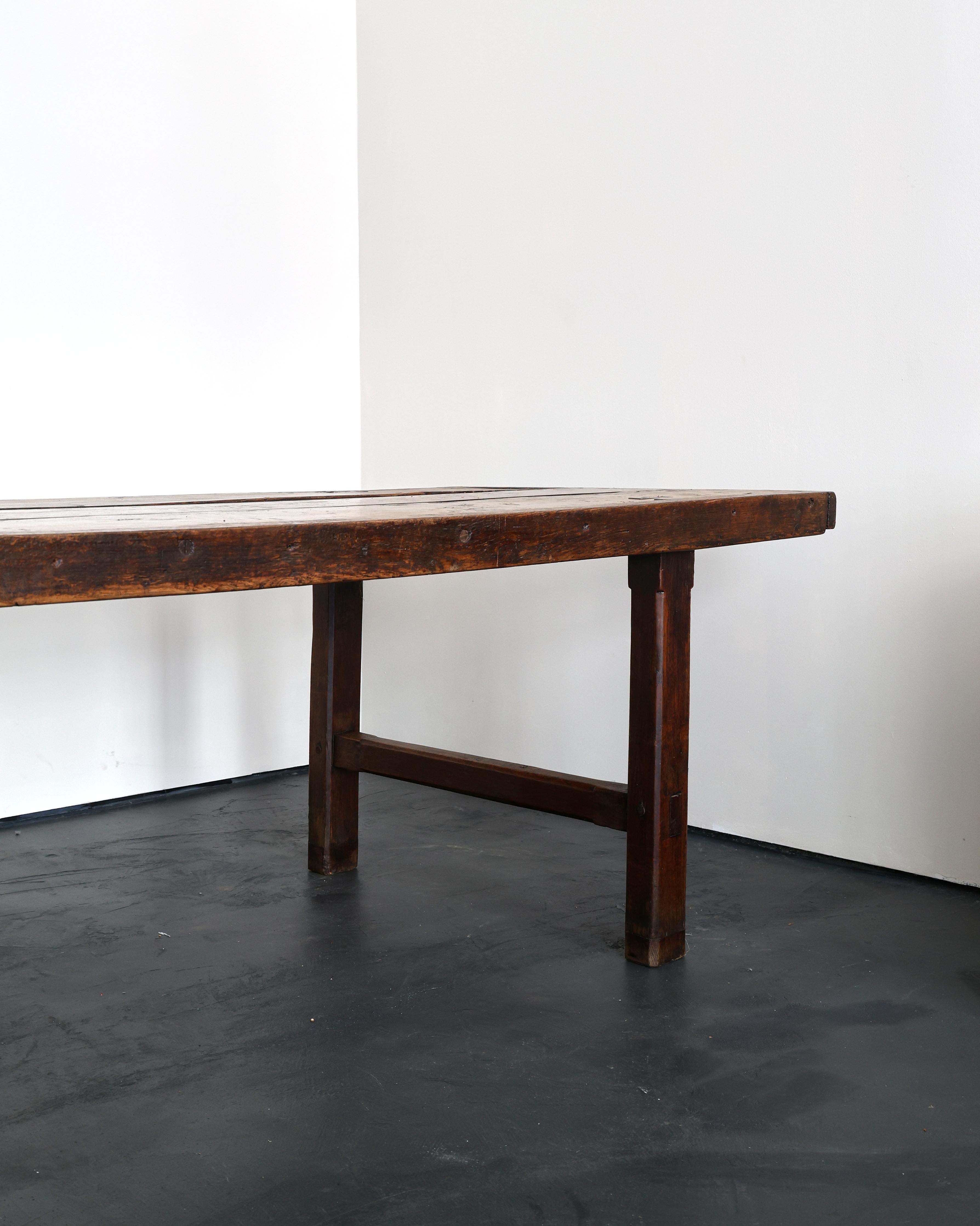 Primitive XXL Early 19th C. Normandy Dinning Table For Sale 8