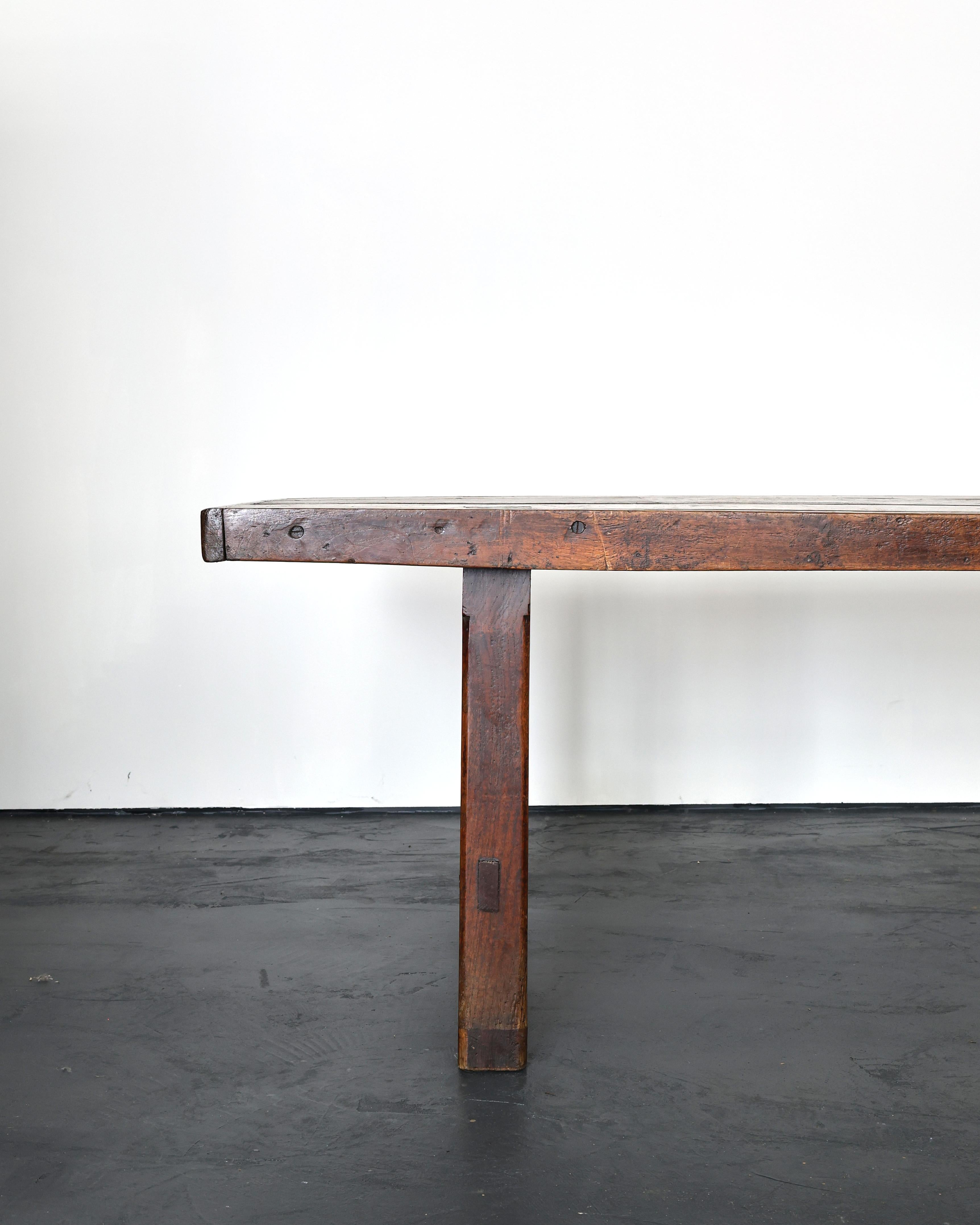 Primitive XXL Early 19th C. Normandy Dinning Table For Sale 1
