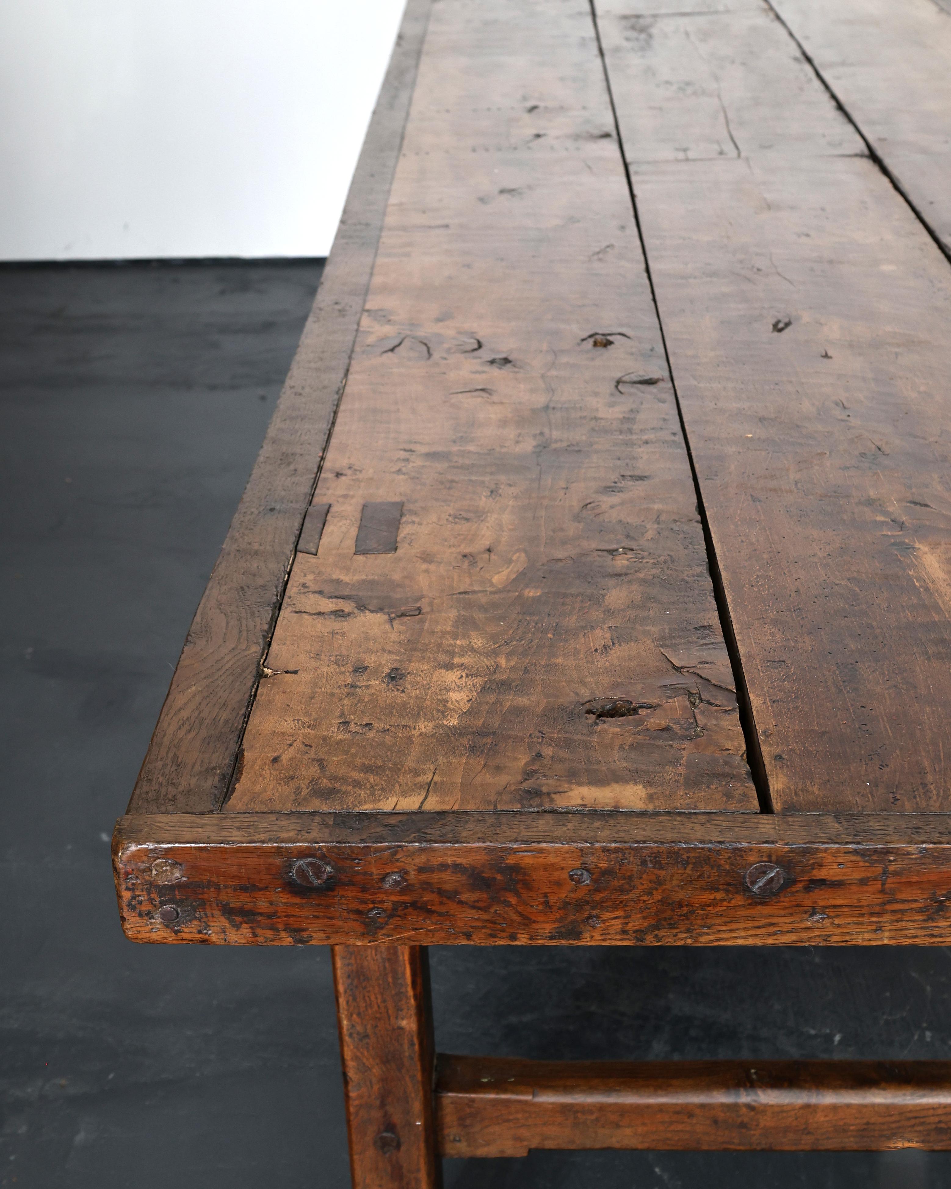 Primitive XXL Early 19th C. Normandy Dinning Table For Sale 3