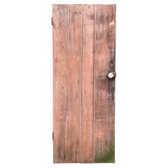 Primitive Red Paint Wide Plank Door