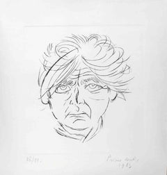 Portrait of Man - Lithograph by Primo Conti - 1981