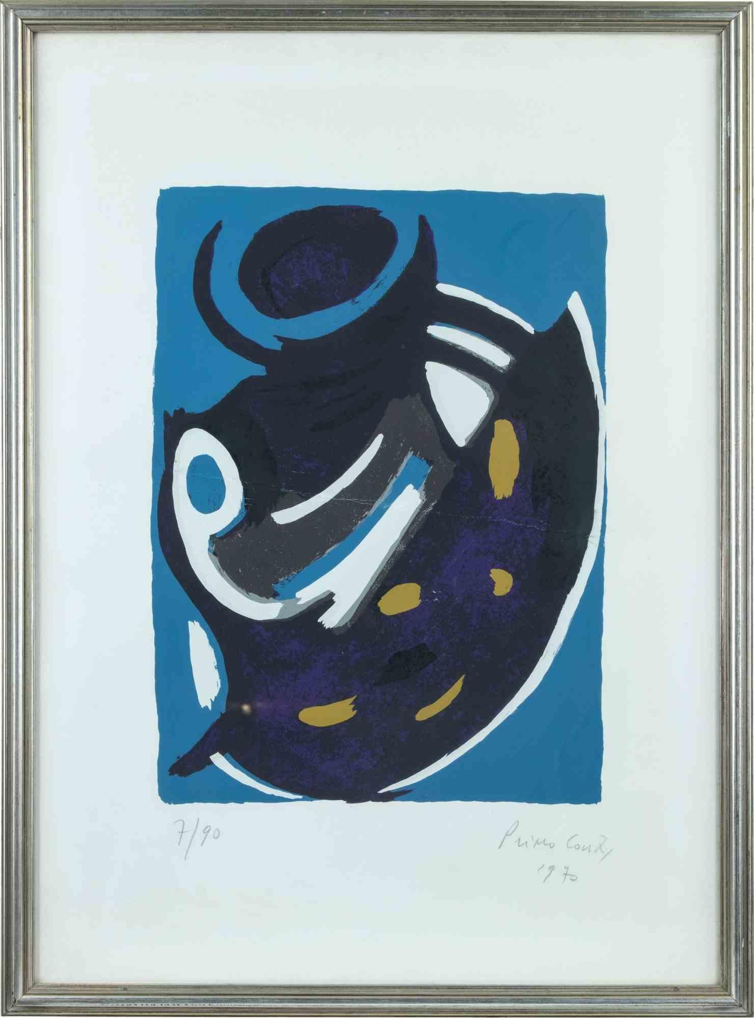 Untitled is a contemporary artwork realized by Primo Conti in 1970.

Mixed colored lithograph.

Hand signed, dated and numbered on the lower margin

Includes frame

Edition of 7/90

