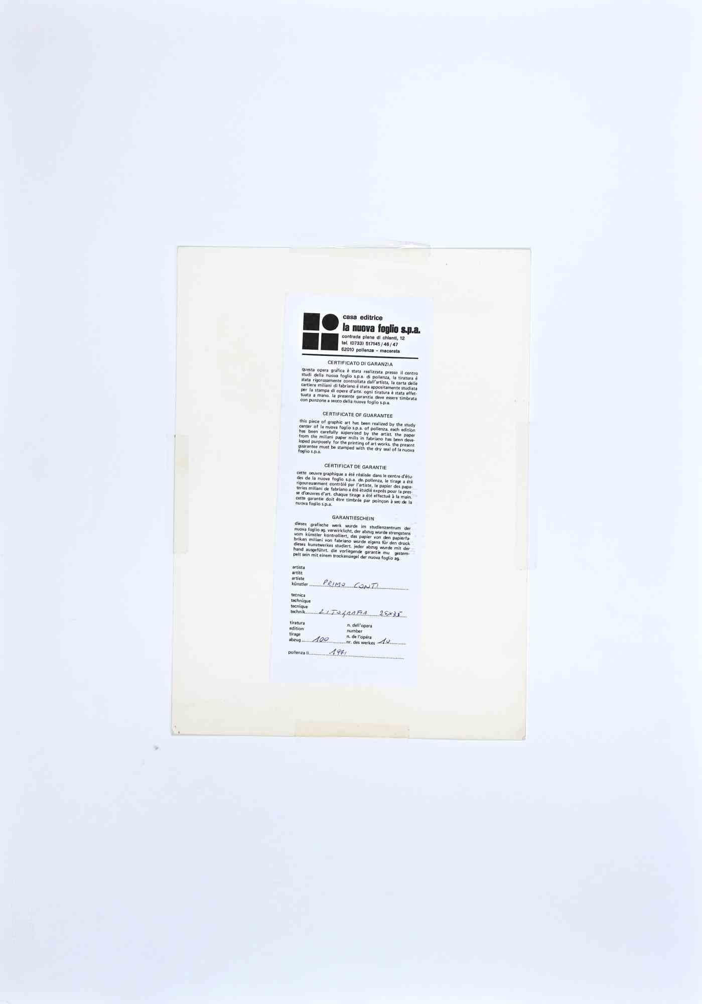 Untitled - Original Lithograph by Primo Conti - 1971 - Print by Primo Conti  