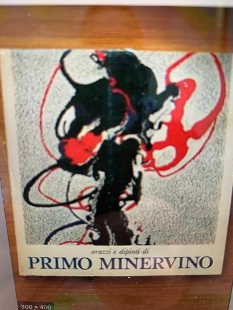 Primo Minervino Grande Quadro Mid Century Telaio in alluminio in vendita 4