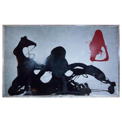 Primo Minervino Grande Quadro Mid Century Telaio in alluminio