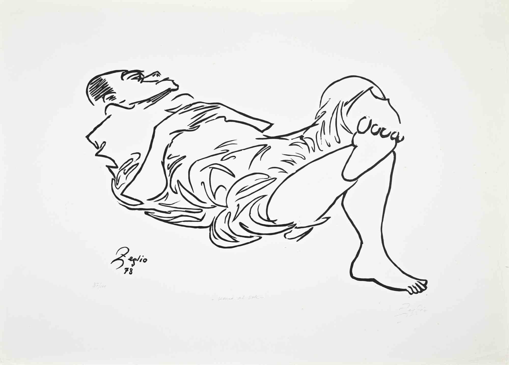 Lithograph on paper.

Hand signed, titled and numbered.

Edition of 100.

Very good condition.