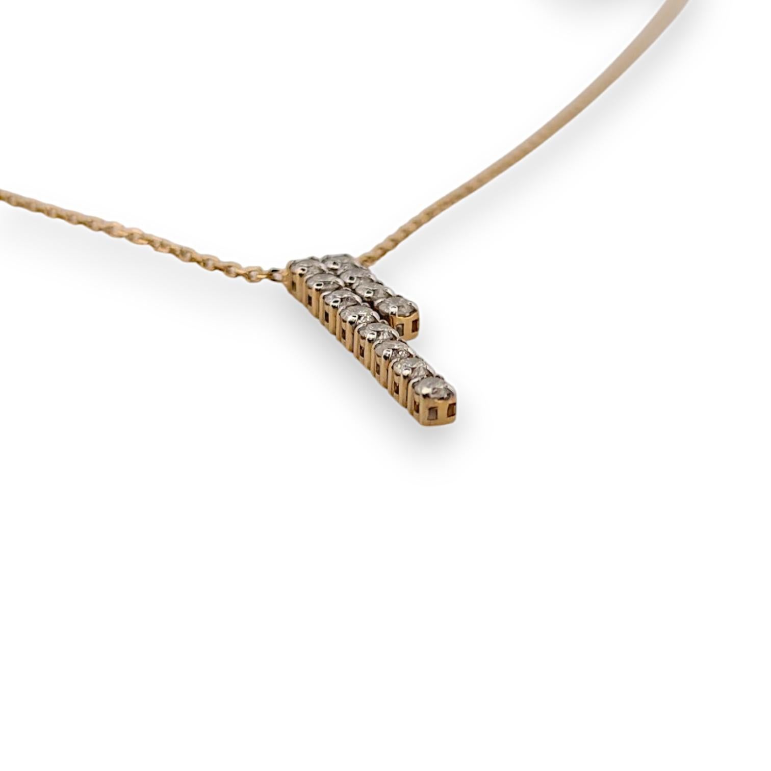 Collier de diamants Primrose en or jaune 14 carats, pendentif de 0,33 carat en vente 5