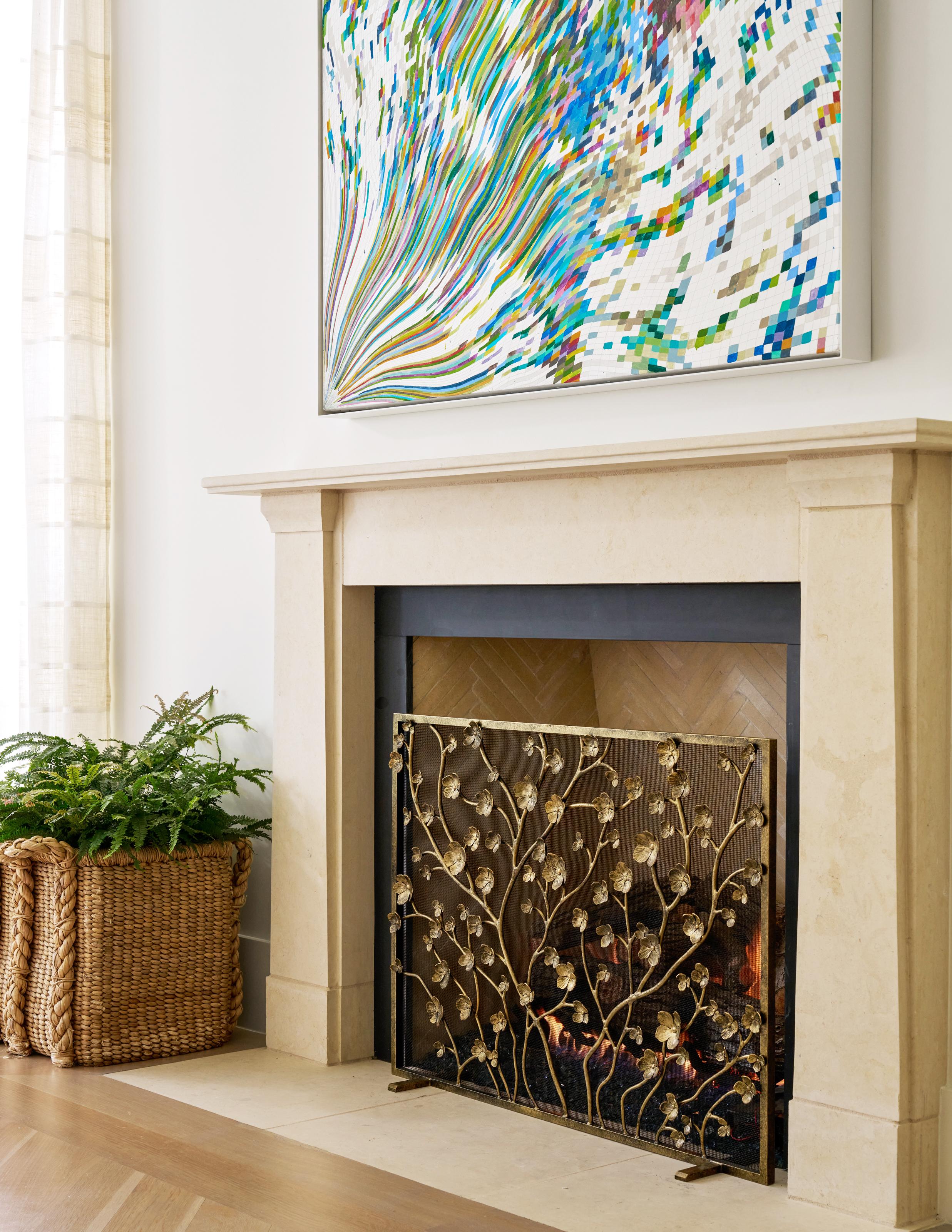 The Primrose Garden Fireplace Screen brings the beauty of a blooming garden indoors, capturing the essence of nature in a sophisticated, timeless design. Each element of this bespoke, handcrafted screen—every petal and stem—is meticulously shaped,