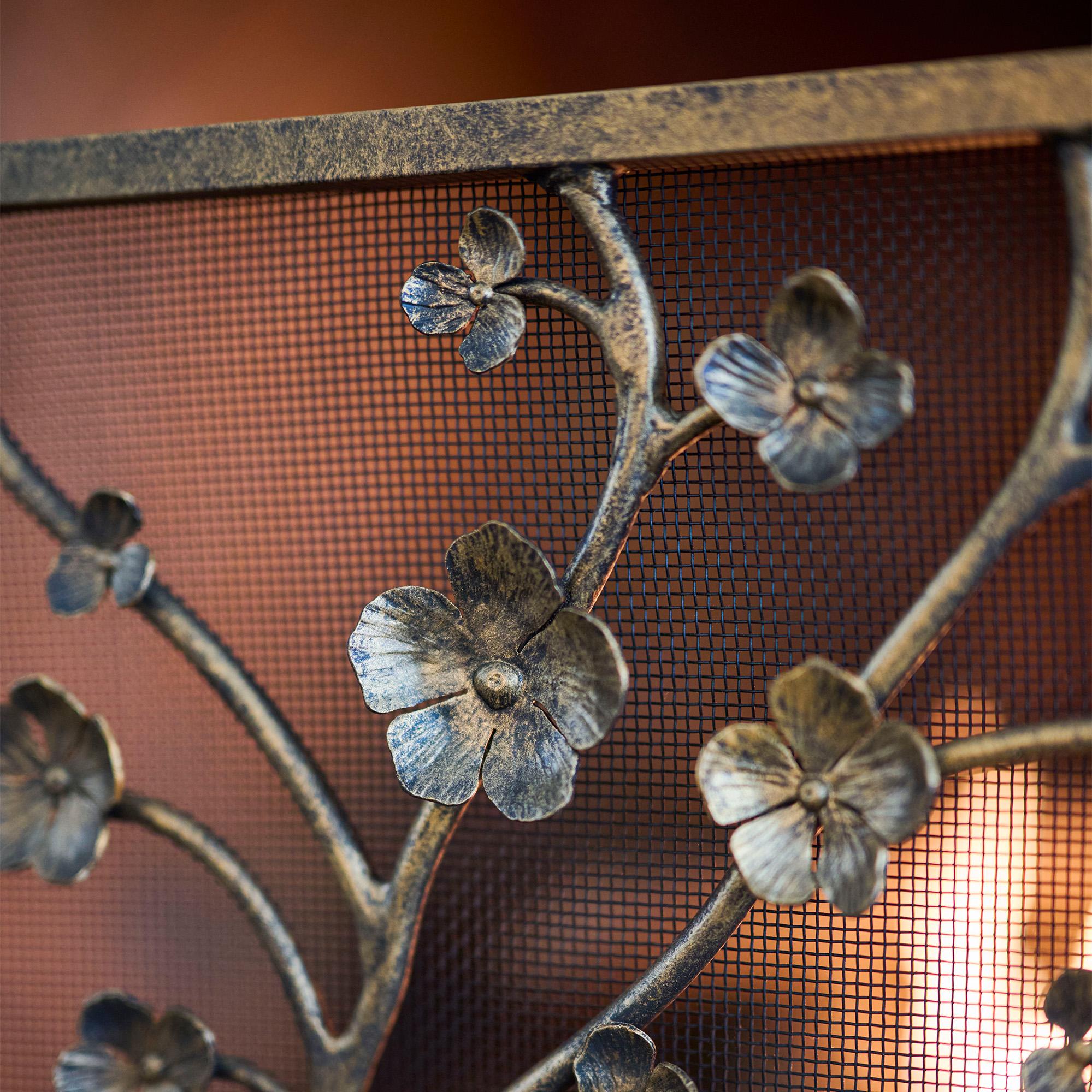 Primrose Garden Fireplace Screen in Tobacco For Sale 13