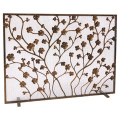 Pantalla para chimenea Primrose Garden en tabaco