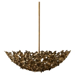 Primrose Garden Floral Dish Light in Aged Gold