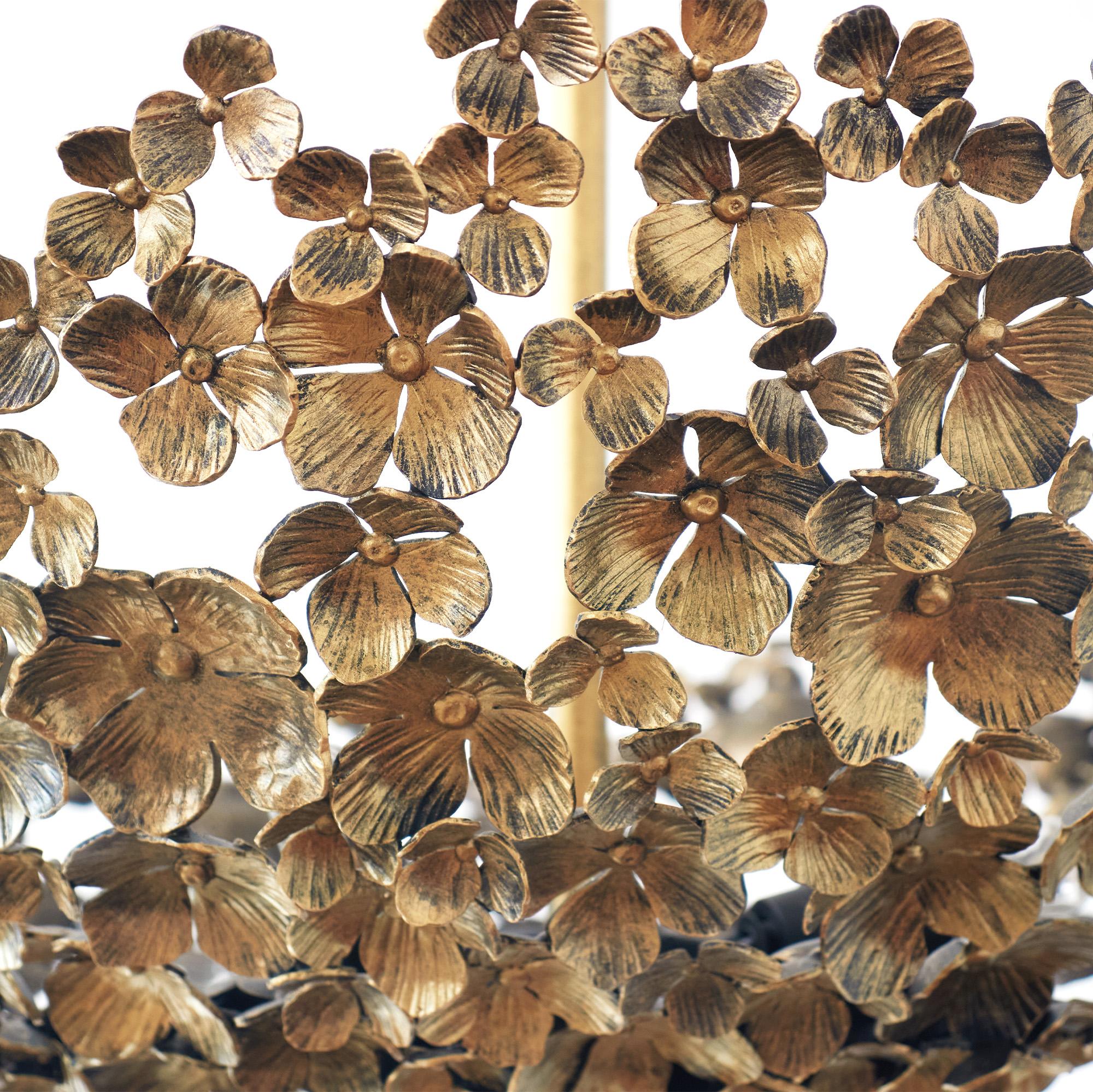 Luz Floral para Platos Primrose Garden en Oro Brillante en venta 3