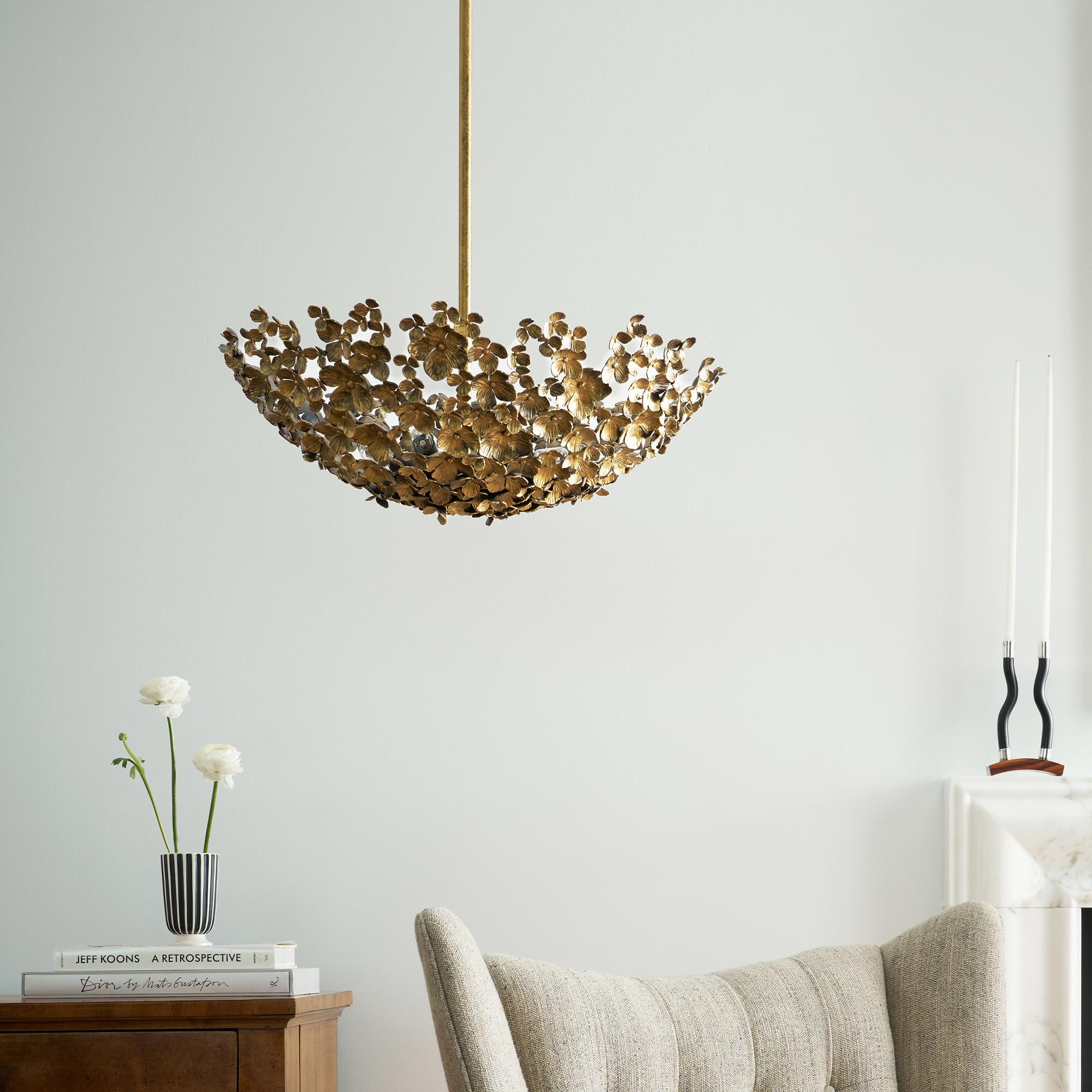 Luz Floral para Platos Primrose Garden en Oro Brillante Estadounidense en venta