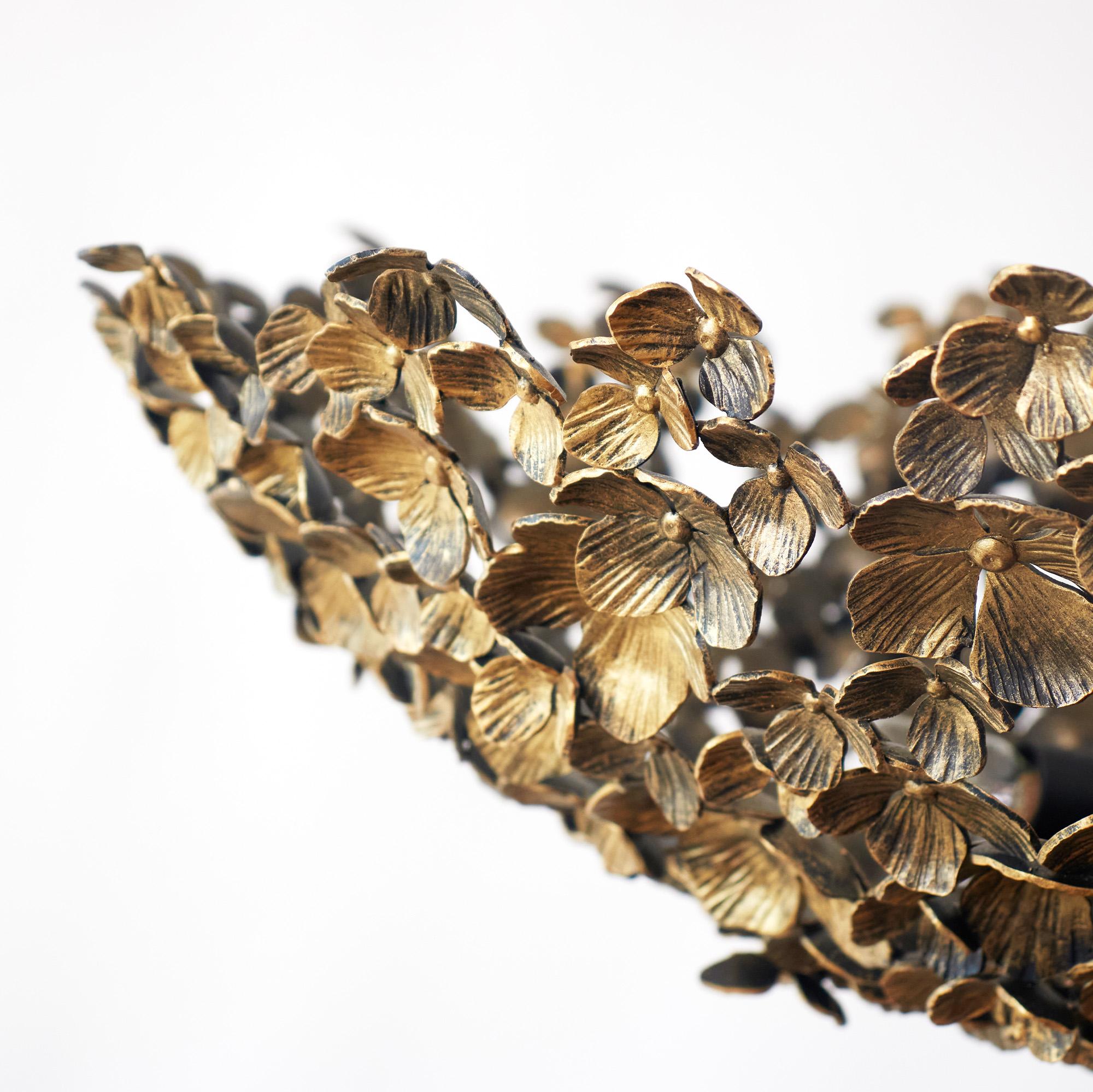 Luz Floral para Platos Primrose Garden en Oro Brillante en venta 2