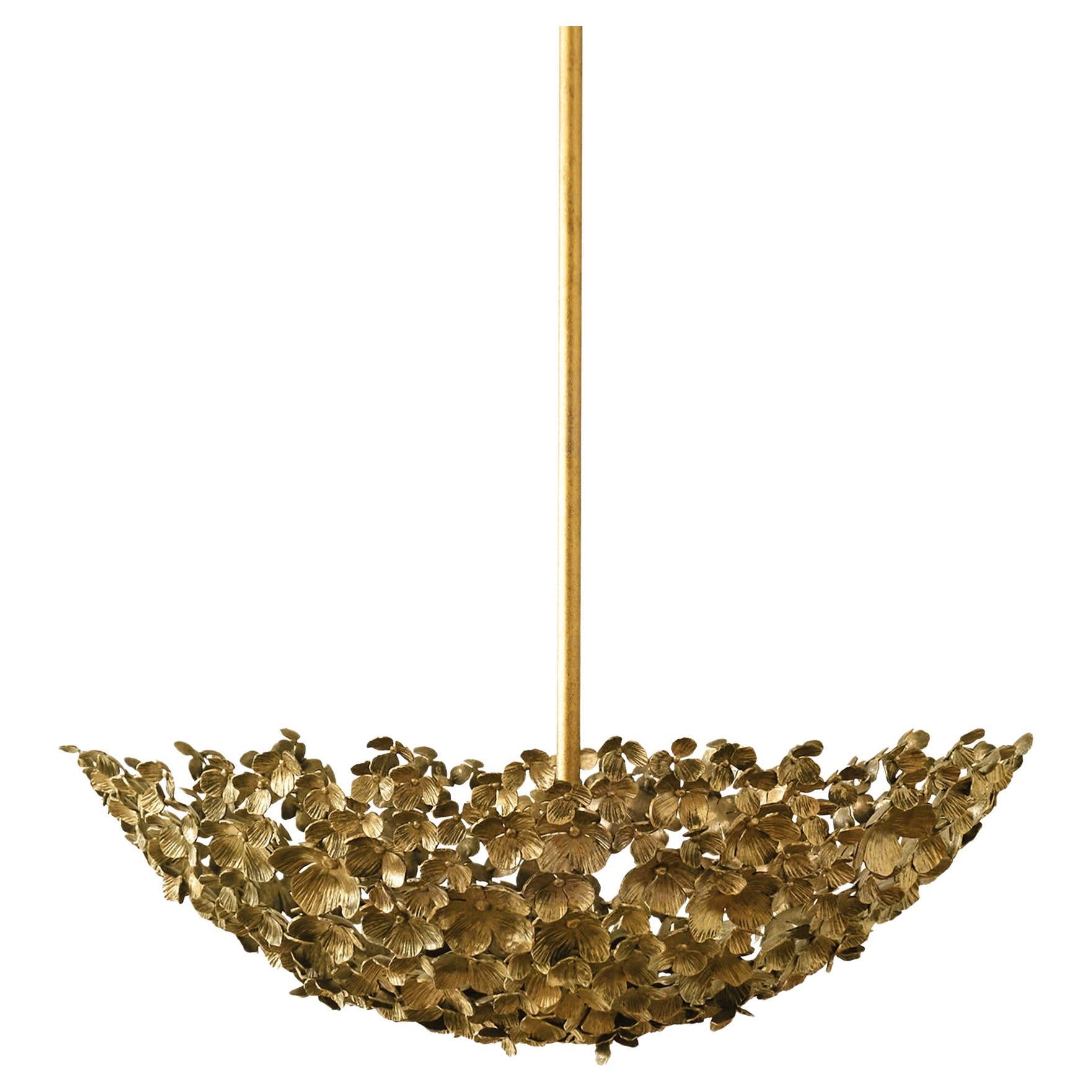 Primrose Garden Floral Dish Light in Brilliant Gold