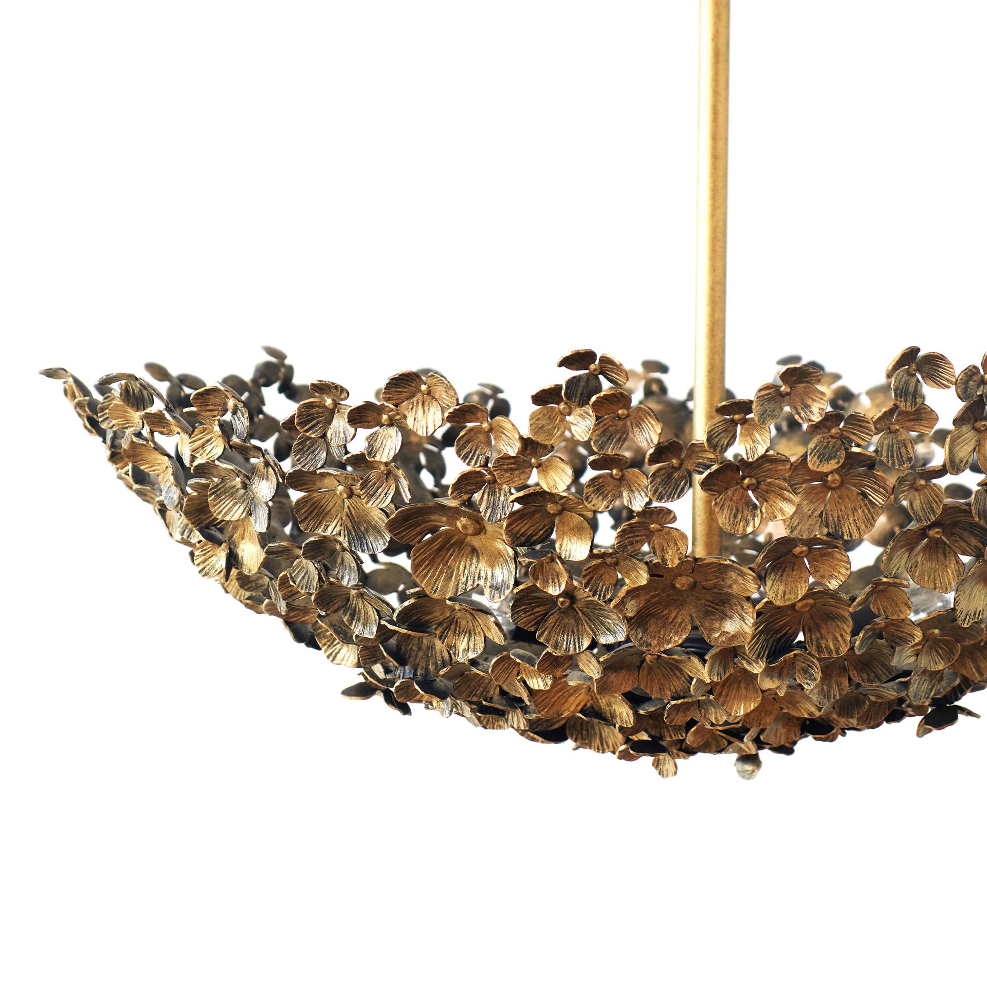 Primrose Garden Floral Dish Light in Tobacco For Sale 1