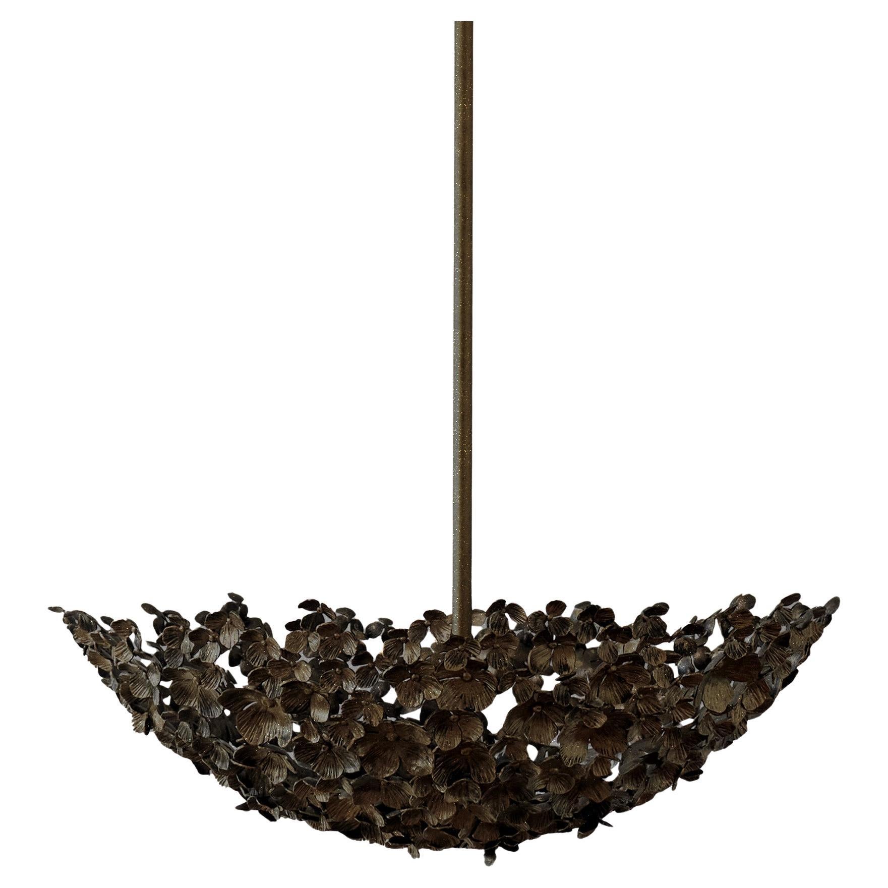 Primrose Garden Floral Dish Light in Warm Black