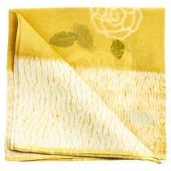 Primrose Turmeric , Handpainted Shibori Silk Organza Square Scarf