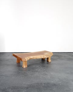 Primtive Japanese naturalistic Cedar Coffee Table