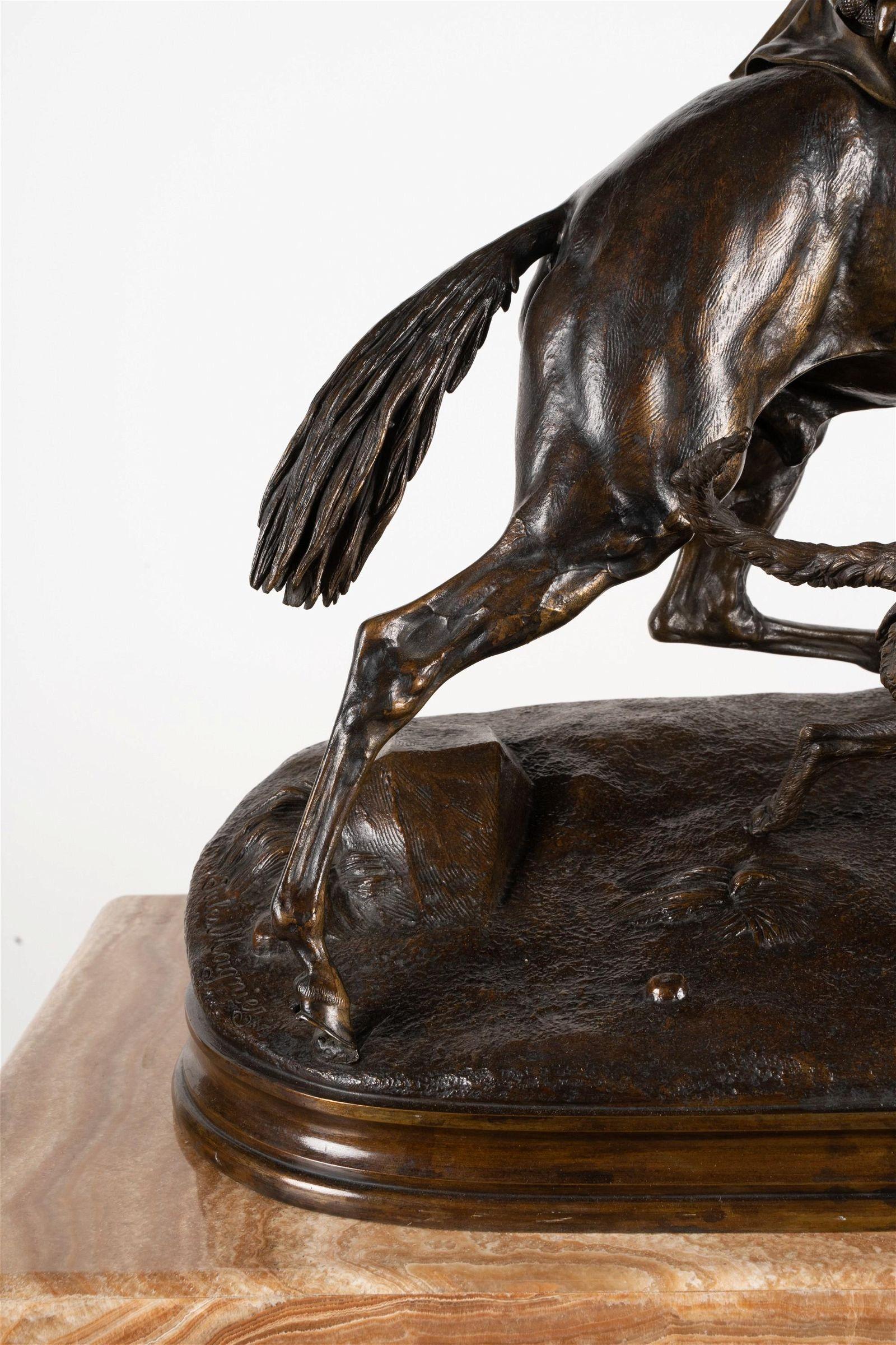 French Prince Albert on the Hunt Bronze Sculpture by Jules Moigniez (1825-1894) For Sale